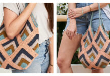 Bermuda Mitered Square Tote Crochet Free Pattern