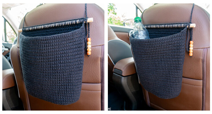 Car Waste Basket Crochet Free Pattern