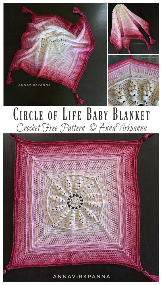 Circle of Life Baby Blanket Crochet Free Pattern