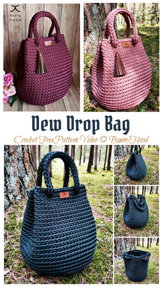 Dew Drop Bag Crochet Free Pattern [Video]