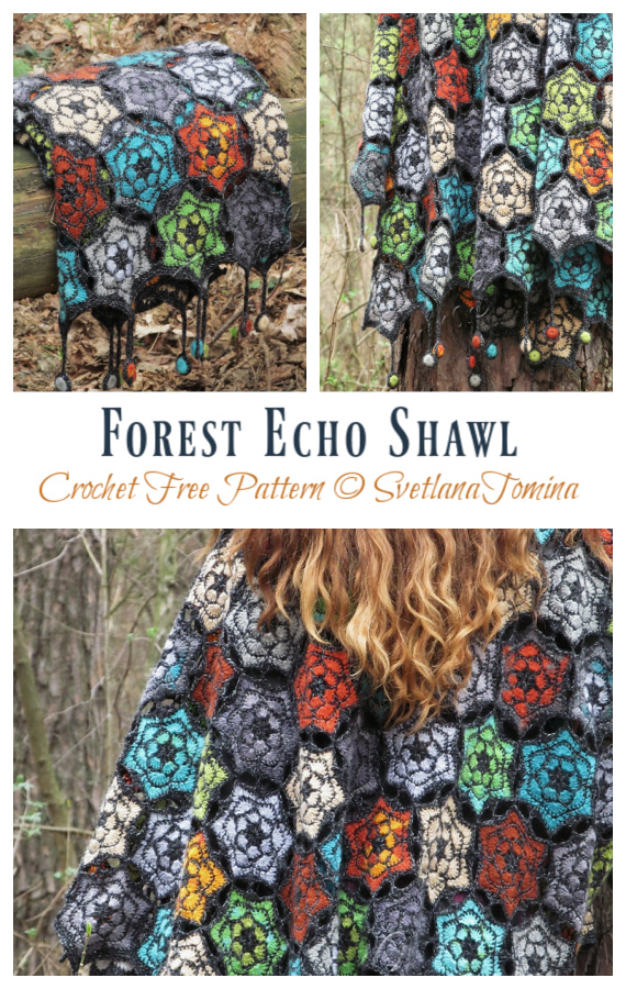 Forest Echo Shawl Crochet Free Pattern
