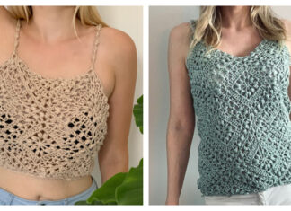 Tulip Square Tank Tops Crochet Free Patterns