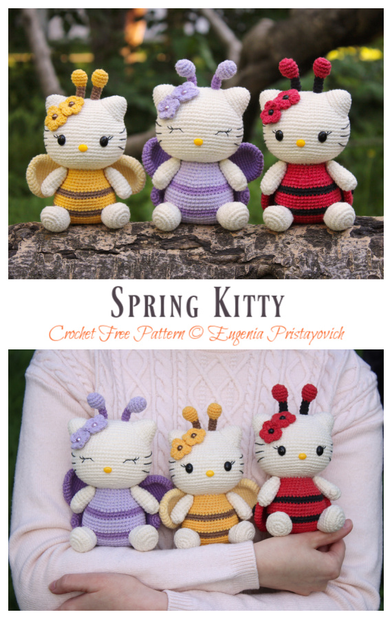 Amigurumi Spring Kitty Crochet Free Pattern