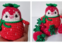 Amigurumi Strawberry Penguin Crochet Free Pattern