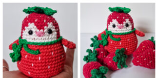 Amigurumi Strawberry Penguin Crochet Free Pattern