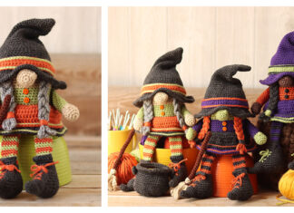 Amigurumi Witch Gnome Crochet Free Pattern