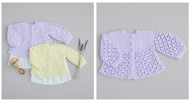 Angel Top & Matinee Jacket Crochet Free Pattern