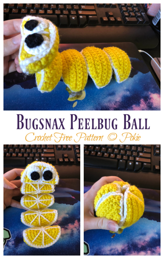 Bugsnax Peelbug Ball Toy Crochet Free Pattern