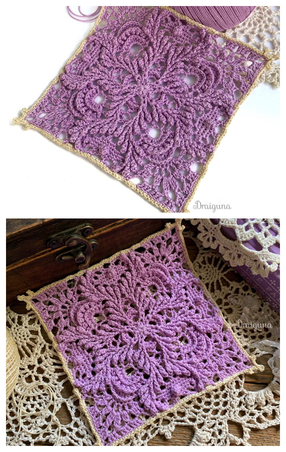 Eramyst Lace Square Crochet Free Pattern