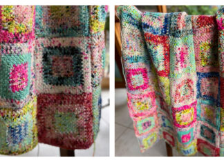 Log Cabin Square Crochet Free Pattern
