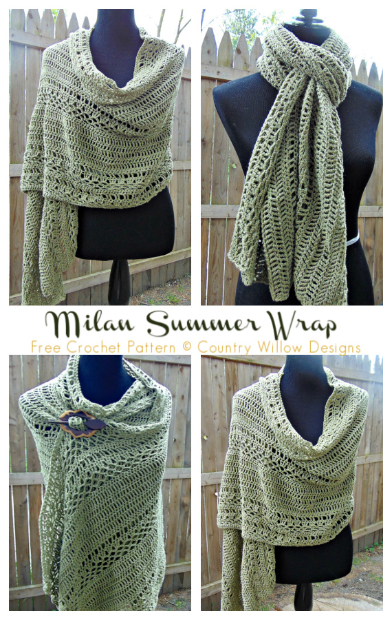 Milan Summer Wrap Crochet Free Pattern