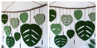 Monstera Leaves Wall Hanging Crochet Free Pattern