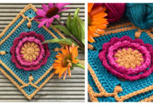 Oriental Flower Square Crochet Free Pattern
