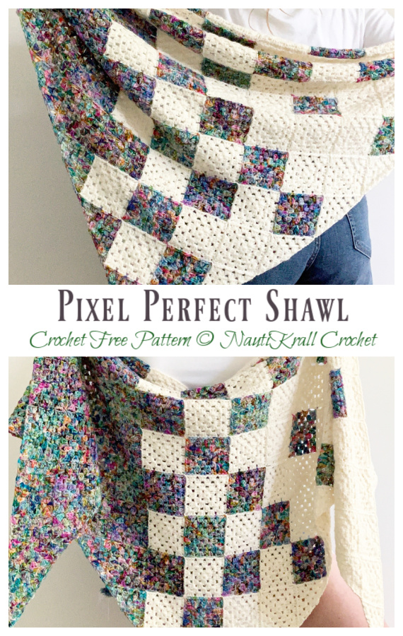 Pixel Perfect Shawl Crochet Free Pattern