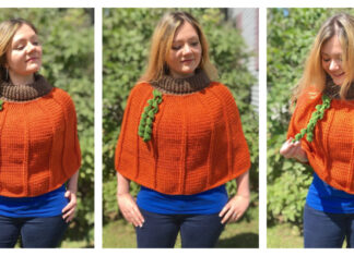 Pumpkin Patch Poncho Crochet Free Pattern