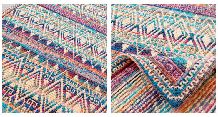 Ancient Stories Mosaic Blanket Crochet Pattern