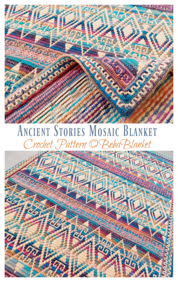 Ancient Stories Mosaic Blanket Crochet Pattern