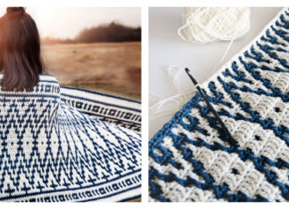 Aztec Mosaic Blanket Wrap Crochet Free Pattern