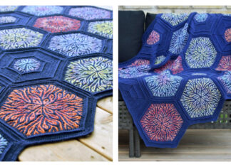 Brioche Coral Story Blanket Crochet Pattern