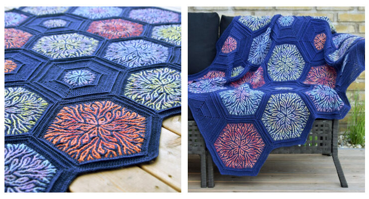 Brioche Coral Story Blanket Crochet Pattern Brioche Coral Story Blanket Crochet Pattern