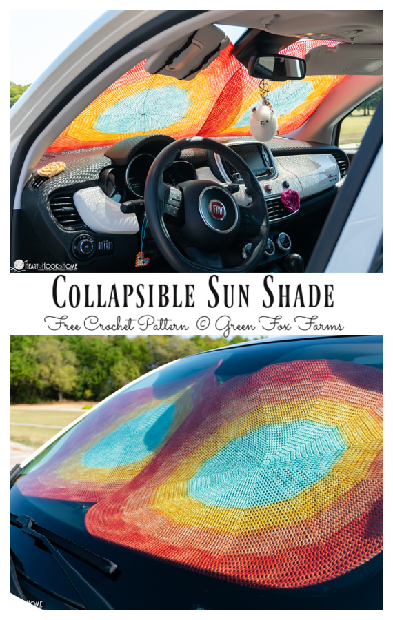 Collapsible Sun Shade Crochet Free Pattern