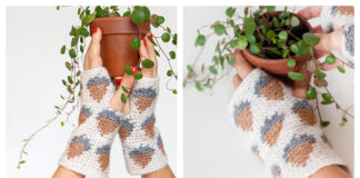 Fingerless Acorn Mittens Crochet Free Pattern