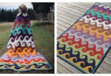 Mosaic Waves Blanket Crochet Free Pattern