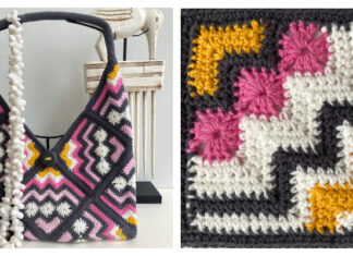 Ndebele Tile Square Crochet Free Pattern