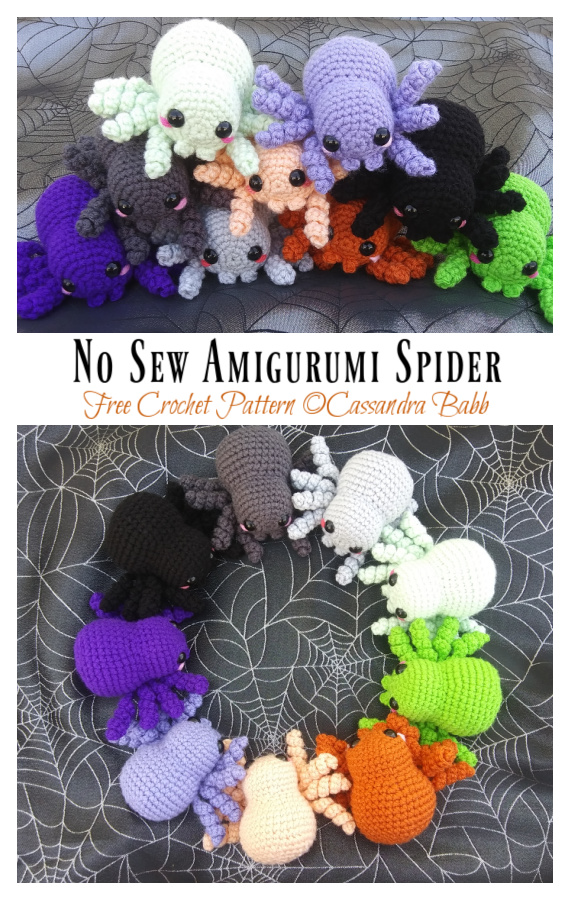 No Sew Amigurumi Spider Crochet Free Pattern