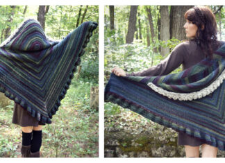 Hooded Novella Shawl Crochet Free Pattern