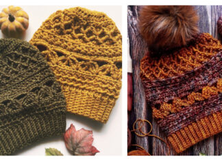 Pineapple & Pine Beanie Hat Crochet Free Pattern