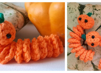 Pumpkin Worry Worm Crochet Free Pattern
