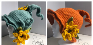 Sunflower Pixie Hat Crochet Pattern