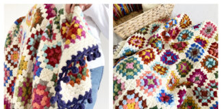 Dockside Squares Throw Blanket Crochet Free Pattern