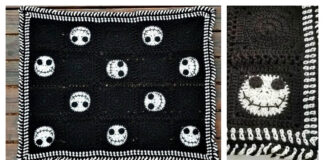 Halloween Jack Skellington Blanket Crochet Free Pattern