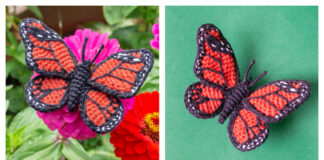 Monarch Butterfly Crochet Free Pattern