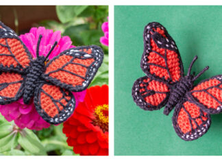 Monarch Butterfly Crochet Free Pattern