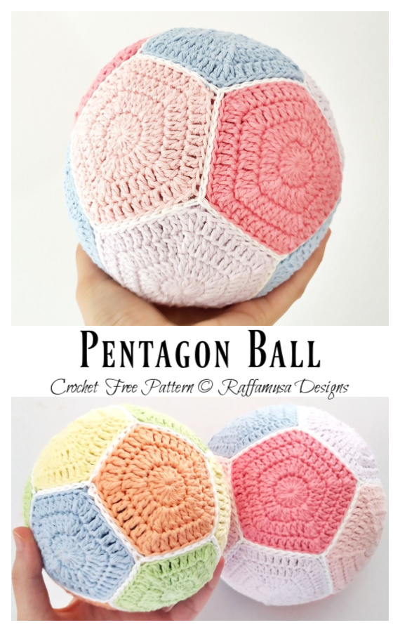 Pentagon Ball Crochet Free Pattern
