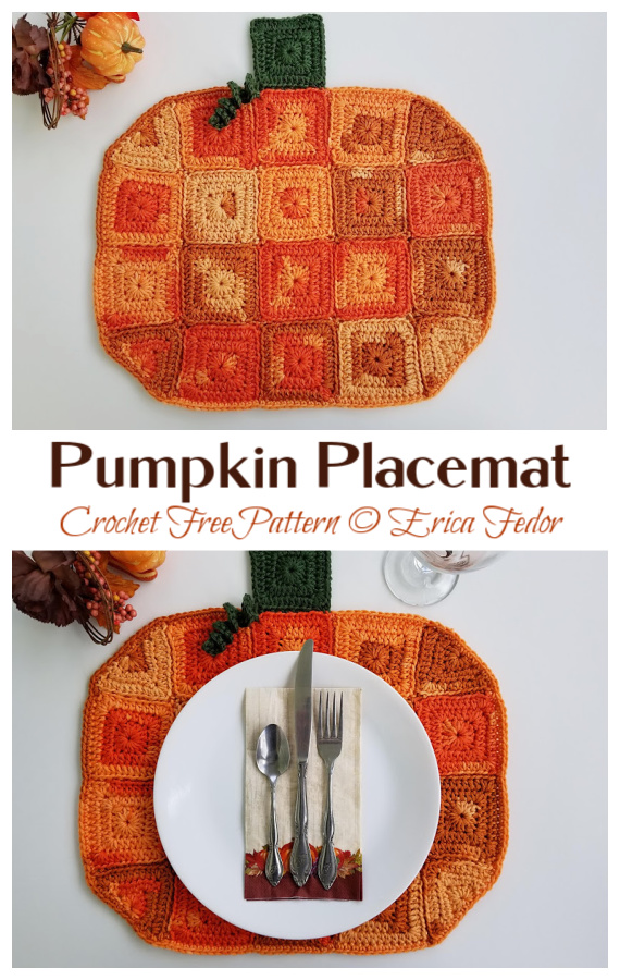 Pumpkin Placemat Crochet Free Patterns