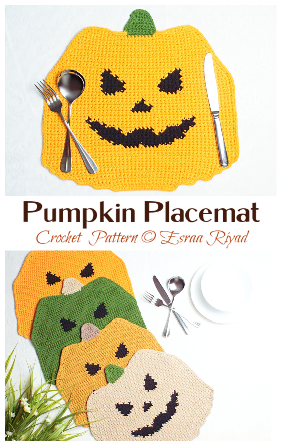 Pumpkin Placemat Crochet Patterns