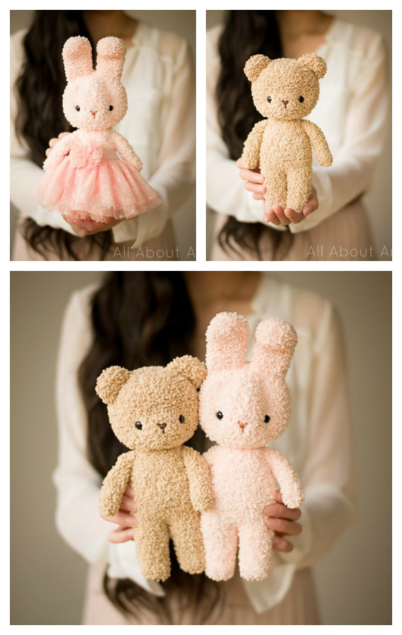 Boucle Bear and Bunny Crochet Free Patterns
