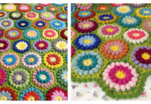 Bobbly Flower Hexagon Crochet Free Pattern