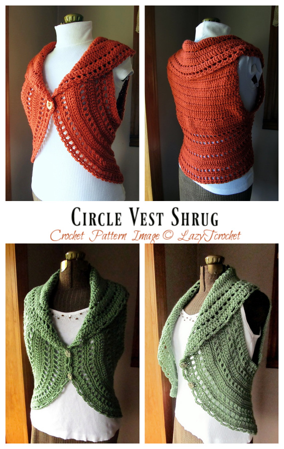 Circle Vest Shrug Crochet Pattern 
