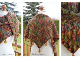 Diana Herringbone Shawl Crochet Free Pattern