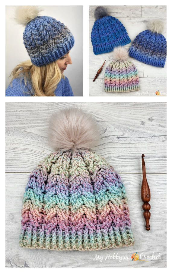 Dreamy Cable Hat Crochet Free Pattern