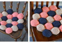 Hexie Puff Seat Cushion Crochet Free Pattern