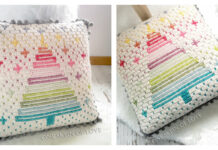 Mosaic Oh Xmas Tree Pillow Crochet Pattern