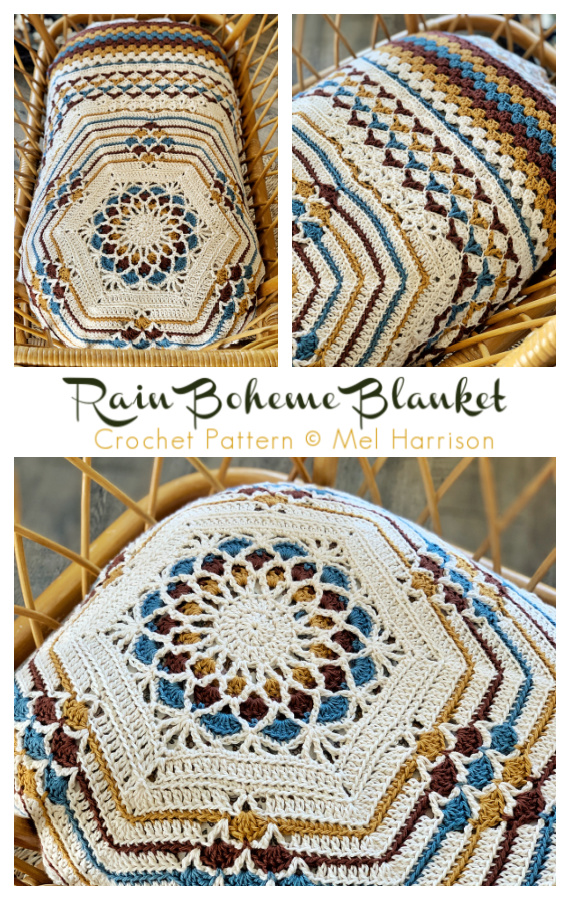 Rain Boheme Blanket Crochet Pattern
