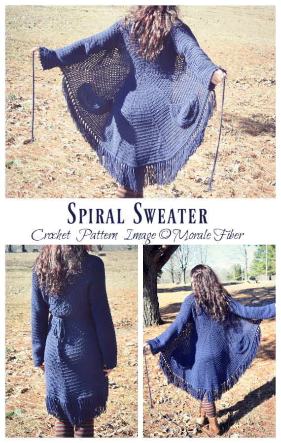 Spiral Sweater Crochet Free Pattern