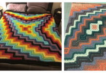 Square and Ripple Blanket Crochet Free Patterns